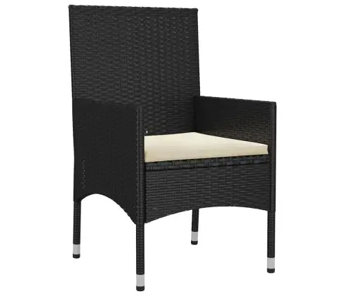 6-Daļīgs Dārza Atpūtas Mēbeļu Komplekts, Melna Pe Rotangpalma Vidaxl