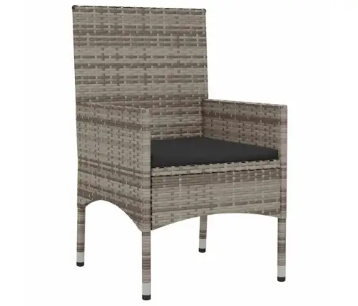 6-Osaline Aiamööbli Komplekt Patjadega, Hall, Polürotang