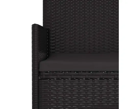 6-Daļīgs Dārza Atpūtas Mēbeļu Komplekts, Melna Pe Rotangpalma Vidaxl