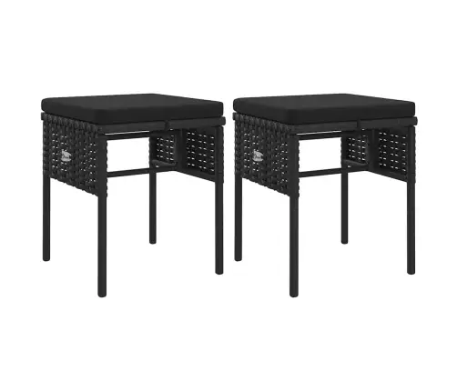 6-Daļīgs Dārza Atpūtas Mēbeļu Komplekts, Melna Pe Rotangpalma Vidaxl