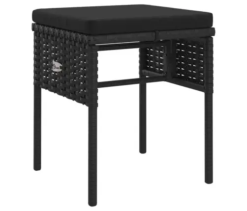 6-Daļīgs Dārza Atpūtas Mēbeļu Komplekts, Melna Pe Rotangpalma Vidaxl