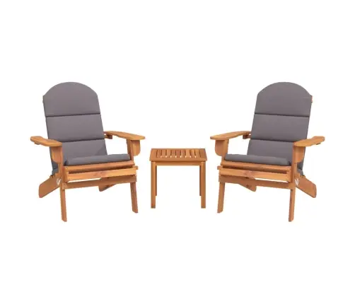 3-Daļīgs Dārza Atpūtas Mēbeļu Komplekts, Akācijas Masīvkoks Vidaxl