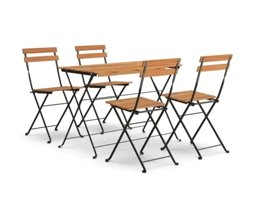 5-Osaline Kokkupandav Bistrookomplekt, Akaatsiapuit Ja Teras