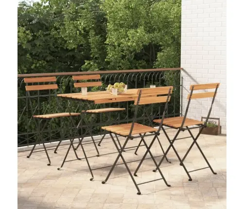 5-Osaline Kokkupandav Bistrookomplekt, Akaatsiapuit Ja Teras