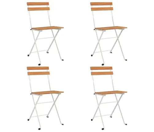 5-Daļīgs Bistro Mēbeļu Komplekts, Saliekams, Akācijas Masīvkoks Vidaxl