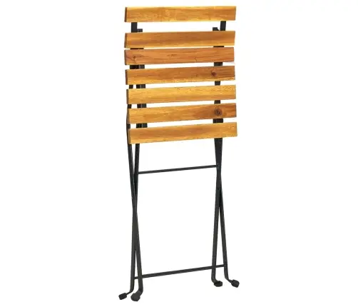 Saliekami Dārza Krēsli, 6 Gab., Tērauds Un Akācijas Masīvkoks Vidaxl