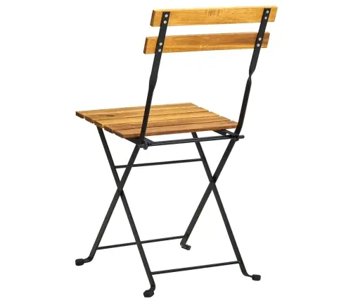 Saliekami Dārza Krēsli, 8 Gab., Tērauds Un Akācijas Masīvkoks Vidaxl