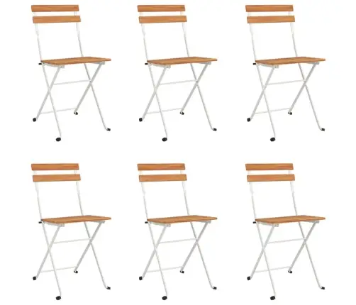 Kokkupandavad Bistrootoolid 6 Tk, Akaatsiapuit Ja Teras