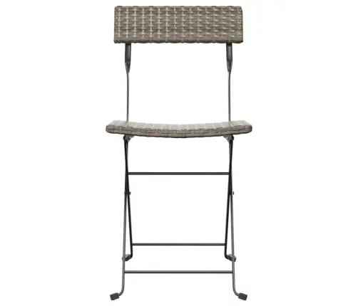 Saliekami Bistro Krēsli, 8 Gab.,Pelēks, Pe Rotangpalma, Tērauds Vidaxl Saliekami Bistro Krēsli, 8 Gab.,Pelēks, Pe Rotangpalma, Tērauds Vidaxl