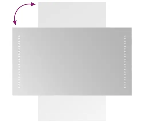 Vonios Kambario Led Veidrodis, 40X70Cm