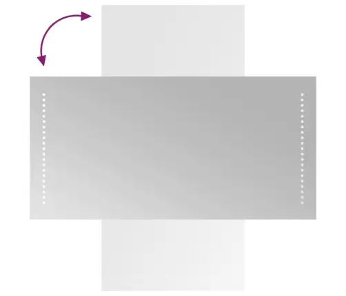 Vonios Kambario Led Veidrodis, 40X80Cm