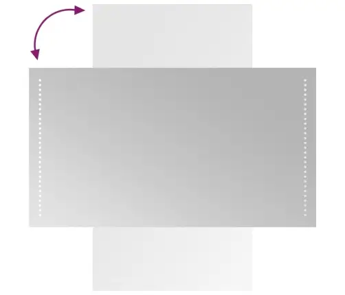 Vonios Kambario Led Veidrodis, 50X90Cm