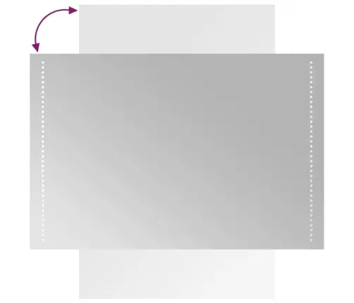 Vannasistabas Spogulis Ar Led, 60X90 Cm Vidaxl