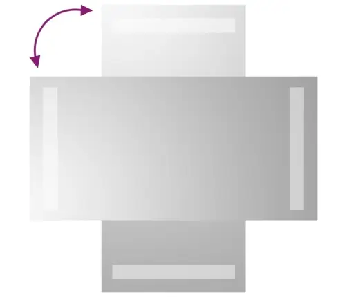Vannasistabas Spogulis Ar Led, 20X40 Cm Vidaxl