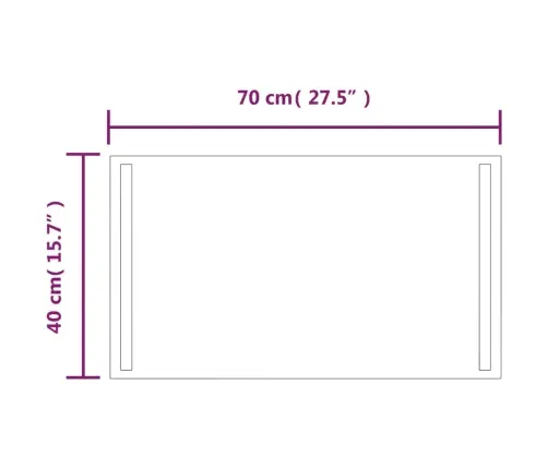 Led-Vannitoapeegel, 40X70 Cm Led-Vannitoapeegel, 40X70 Cm