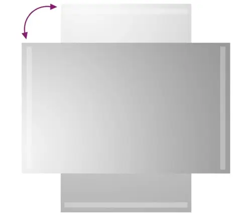 Vannasistabas Spogulis Ar Led, 50X80 Cm Vidaxl