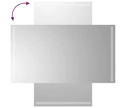 Vannasistabas Spogulis Ar Led, 50X90 Cm Vidaxl