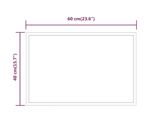 Vannasistabas Spogulis Ar Led, 40X60 Cm Vidaxl