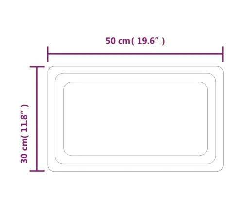 Vannasistabas Spogulis Ar Led, 30X50 Cm Vidaxl