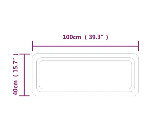 Vonios Kambario Led Veidrodis, 40X100Cm