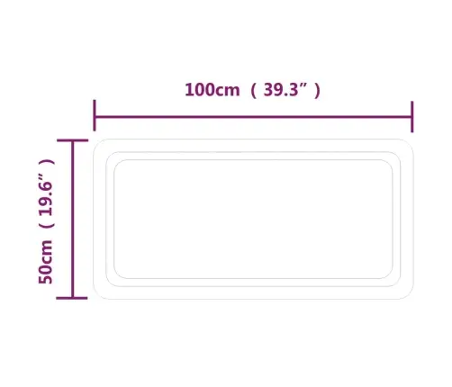 Led-Vannitoapeegel, 50X100 Cm