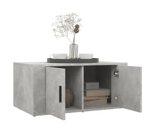 Kafijas Galdiņš, Betona Pelēks, 80X50X36 Cm, Inženierijas Koks Vidaxl