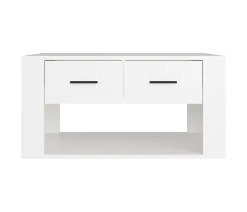 Kafijas Galdiņš, Balts, 80X50X40 Cm, Inženierijas Koks Vidaxl