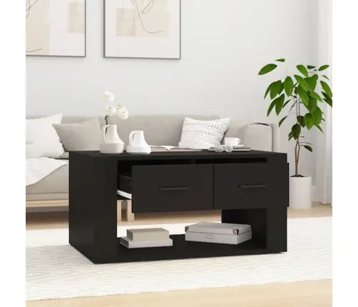 Kohvilaud, Must, 102 X 50 X 45 cm Tehispuit Kohvilaud, Must, 102 X 50 X 45 cm Tehispuit