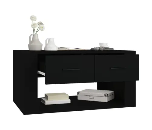 Kohvilaud, Must, 102 X 50 X 45 cm Tehispuit Kohvilaud, Must, 102 X 50 X 45 cm Tehispuit