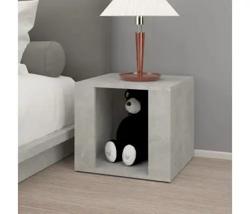 Naktsskapītis, Betona Pelēks, 41X40X36 Cm, Inženierijas Koks Vidaxl