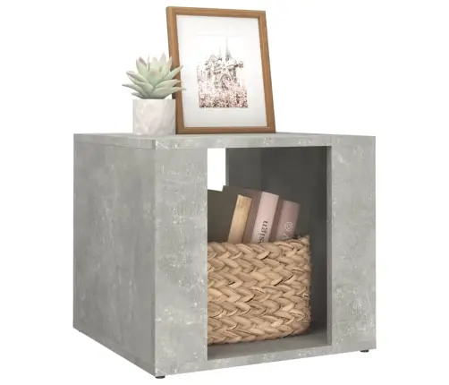 Naktsskapītis, Betona Pelēks, 41X40X36 Cm, Inženierijas Koks Vidaxl