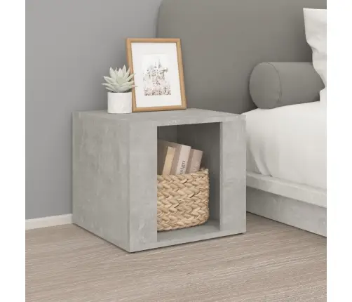 Naktsskapītis, Betona Pelēks, 41X40X36 Cm, Inženierijas Koks Vidaxl
