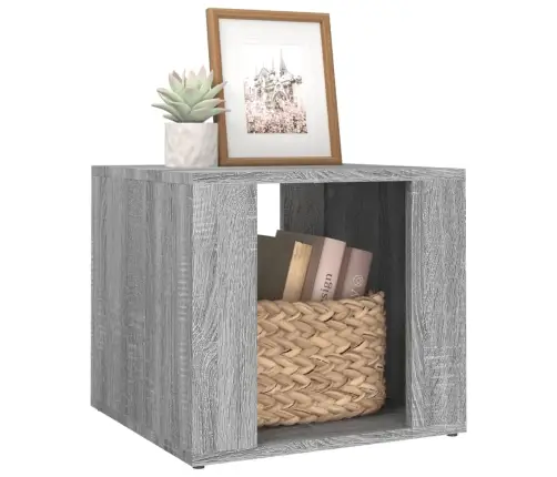 Naktsskapītis, Pelēcīga Ozolkoka, 41X40X36 Cm,Inženierijas Koks Vidaxl