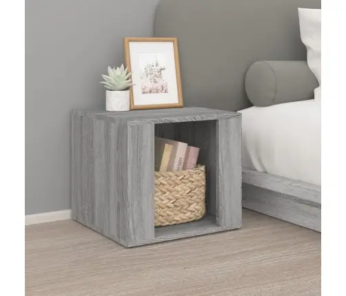 Naktsskapītis, Pelēcīga Ozolkoka, 41X40X36 Cm,Inženierijas Koks Vidaxl