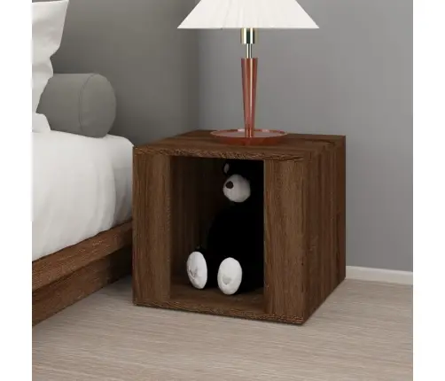 Naktinis Staliukas, Rudas Ąžuolo, 41X40X36cm Apdirbta Mediena