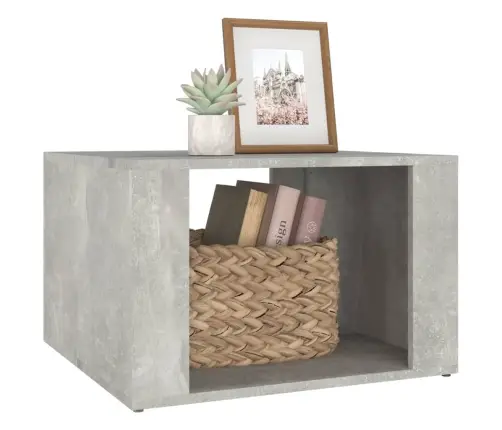 Naktsskapītis, Betona Pelēks, 57X55X36 Cm, Inženierijas Koks Vidaxl