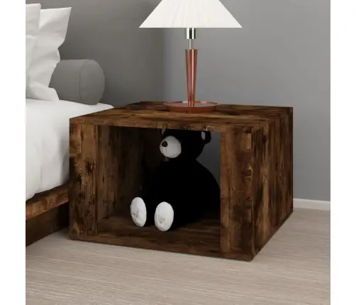 Naktsgaldiņš, Kvēpināta Ozolkoka, 57X55X36 Cm,Inženierijas Koks Vidaxl