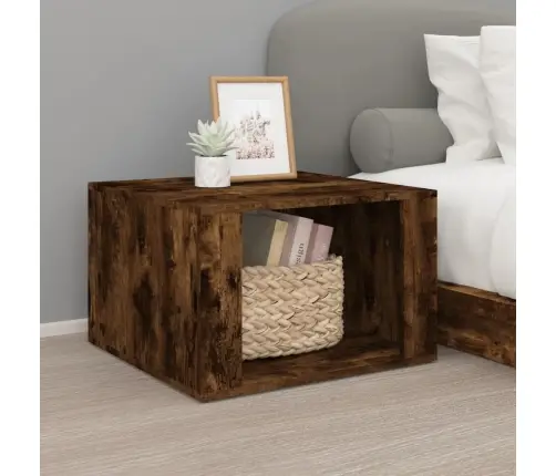 Naktsgaldiņš, Kvēpināta Ozolkoka, 57X55X36 Cm,Inženierijas Koks Vidaxl