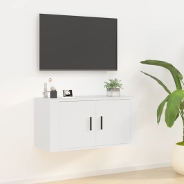 Sienas Tv Skapītis, Balts, 80X34,5X40 Cm Vidaxl
