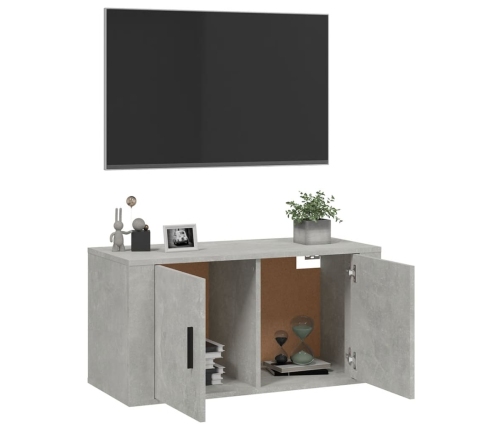 Sienas Tv Skapītis, Betona Pelēks, 80X34,5X40 Cm Vidaxl