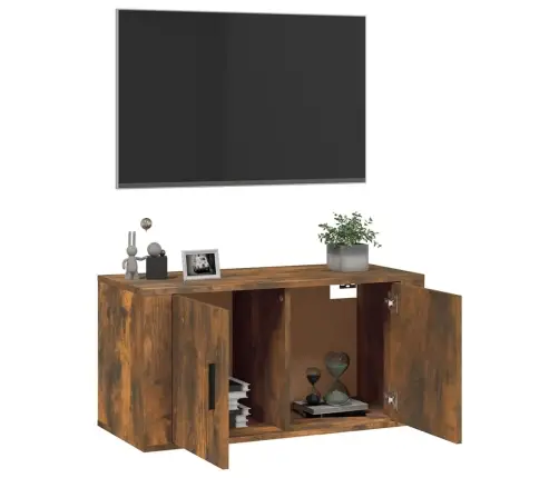 Sienas Tv Skapītis, Ozolkoka Krāsa, 80X34,5X40 Cm Vidaxl