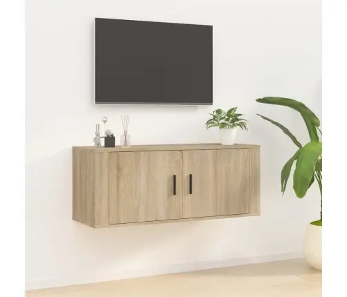 Sienas Tv Skapītis, Ozolkoka Krāsa, 100X34,5X40 Cm Vidaxl