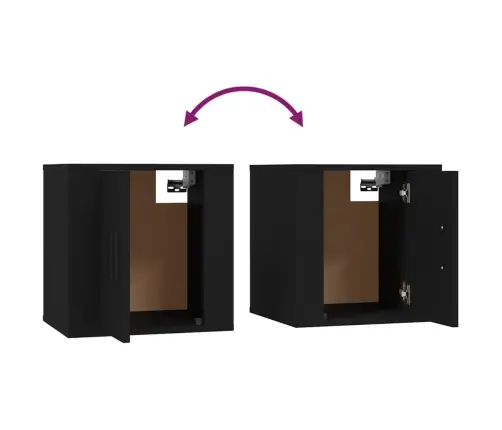 Sienas Tv Skapīši, 2 Gab., Melni, 40X34,5X40 Cm Vidaxl Sienas Tv Skapīši, 2 Gab., Melni, 40X34,5X40 Cm Vidaxl