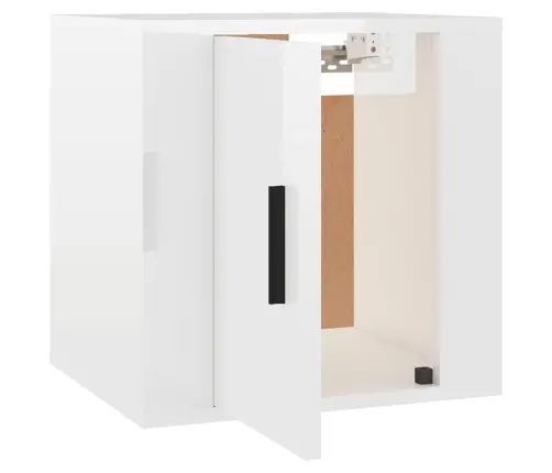 Sieninė Televizoriaus Spintelė, Balta, 40X34,5X40cm Blizgi