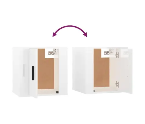 Sieninė Televizoriaus Spintelė, Balta, 40X34,5X40cm Blizgi