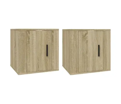 Sienas Tv Skapīši, 2 Gab., Sonomas Ozolkoka, 40X34,5X40 Cm Vidaxl