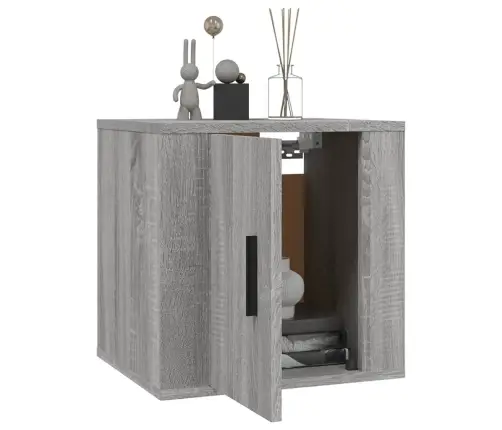 Sienas Tv Skapītis, Pelēcīga Ozolkoka, 40X34,5X40 Cm Vidaxl