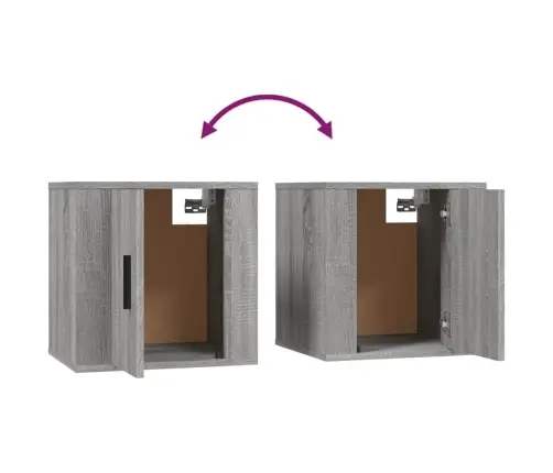 Sienas Tv Skapītis, Pelēcīga Ozolkoka, 40X34,5X40 Cm Vidaxl