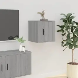 Sienas Tv Skapītis, Pelēcīga Ozolkoka, 40X34,5X40 Cm Vidaxl