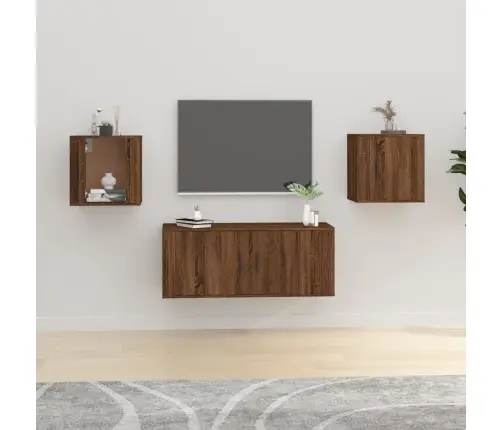 Sienas Tv Skapīši, 2 Gab., Brūna Ozolkoka, 40X34,5X40 Cm Vidaxl Sienas Tv Skapīši, 2 Gab., Brūna Ozolkoka, 40X34,5X40 Cm Vidaxl